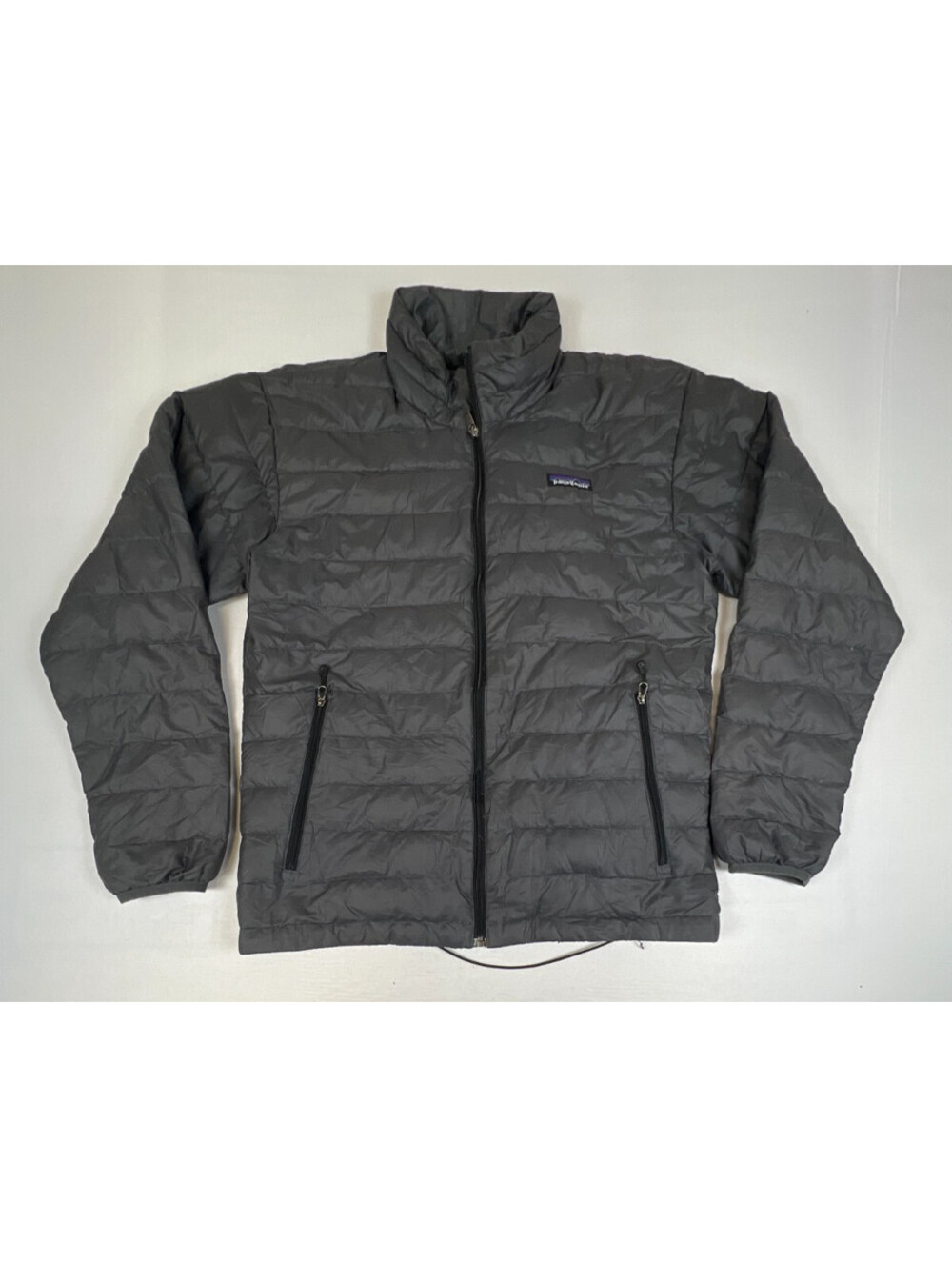 Patagonia Men XS Down Jacket Grey Full Zip Puffer Outerwear Warm Lightweight